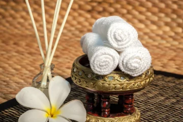 Professional Balinese massage treatment at a private villa in Bali