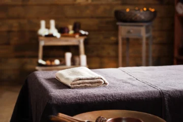 Professional deep tissue massage treatment at a villa in Bali